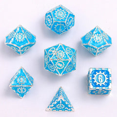 Gears of Fate Solid Metal Dice Set-Glow in the dark | Gear Gaming Fayetteville