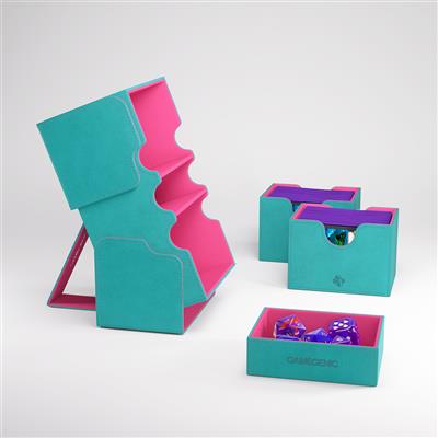 Gamegenics Stronghold 200+ XL Convertible Deck Box: Teal / Pink | Gear Gaming Fayetteville