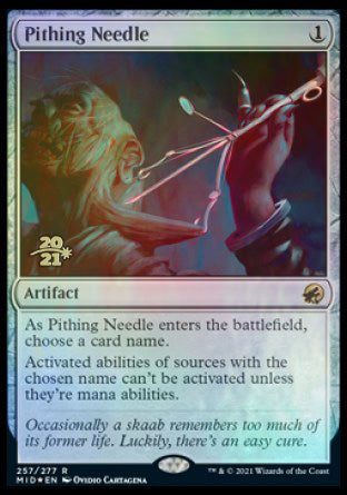 Pithing Needle [Innistrad: Midnight Hunt Prerelease Promos] | Gear Gaming Fayetteville
