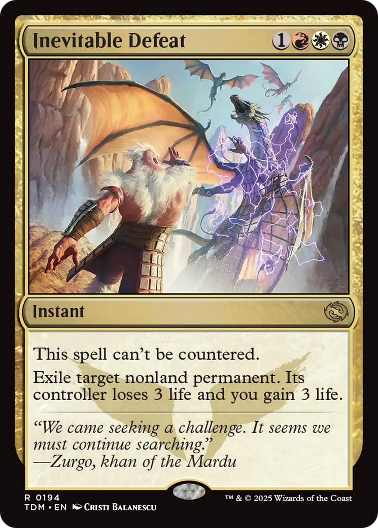 Inevitable Defeat [Tarkir: Dragonstorm] | Gear Gaming Fayetteville