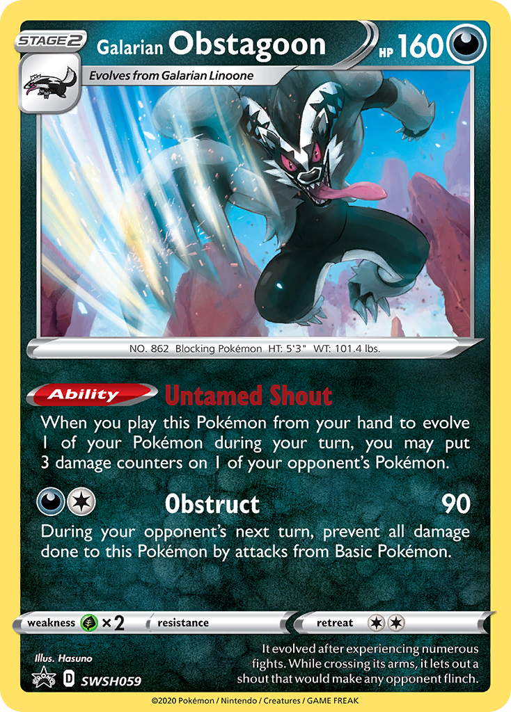 Galarian Obstagoon (SWSH059) [Sword & Shield: Black Star Promos] | Gear Gaming Fayetteville