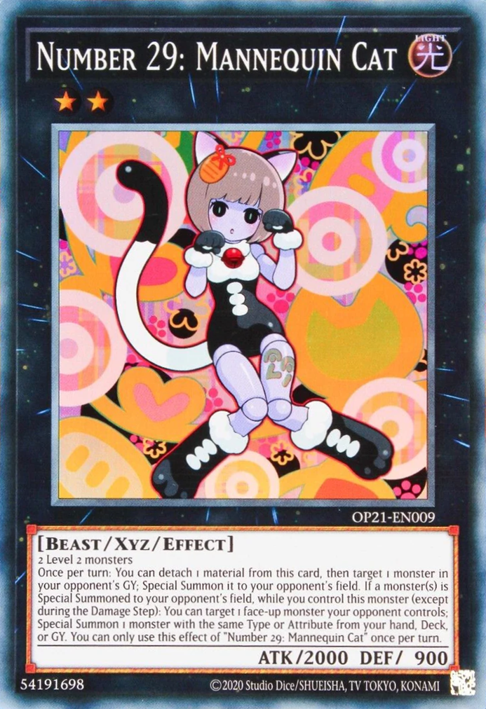 Number 29: Mannequin Cat [OP21-EN009] Super Rare | Gear Gaming Fayetteville