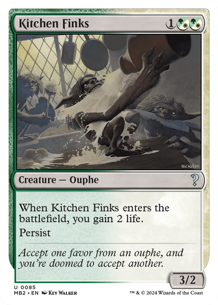 Kitchen Finks (White Border) [Mystery Booster 2] | Gear Gaming Fayetteville