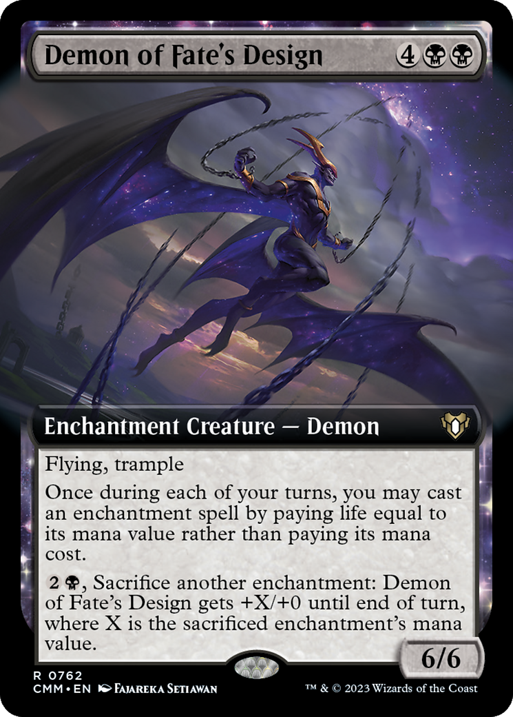 Demon of Fate's Design (Extended Art) [Commander Masters] | Gear Gaming Fayetteville