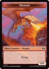Dragon (0011) // Warrior Double-Sided Token [Tarkir: Dragonstorm Tokens] | Gear Gaming Fayetteville