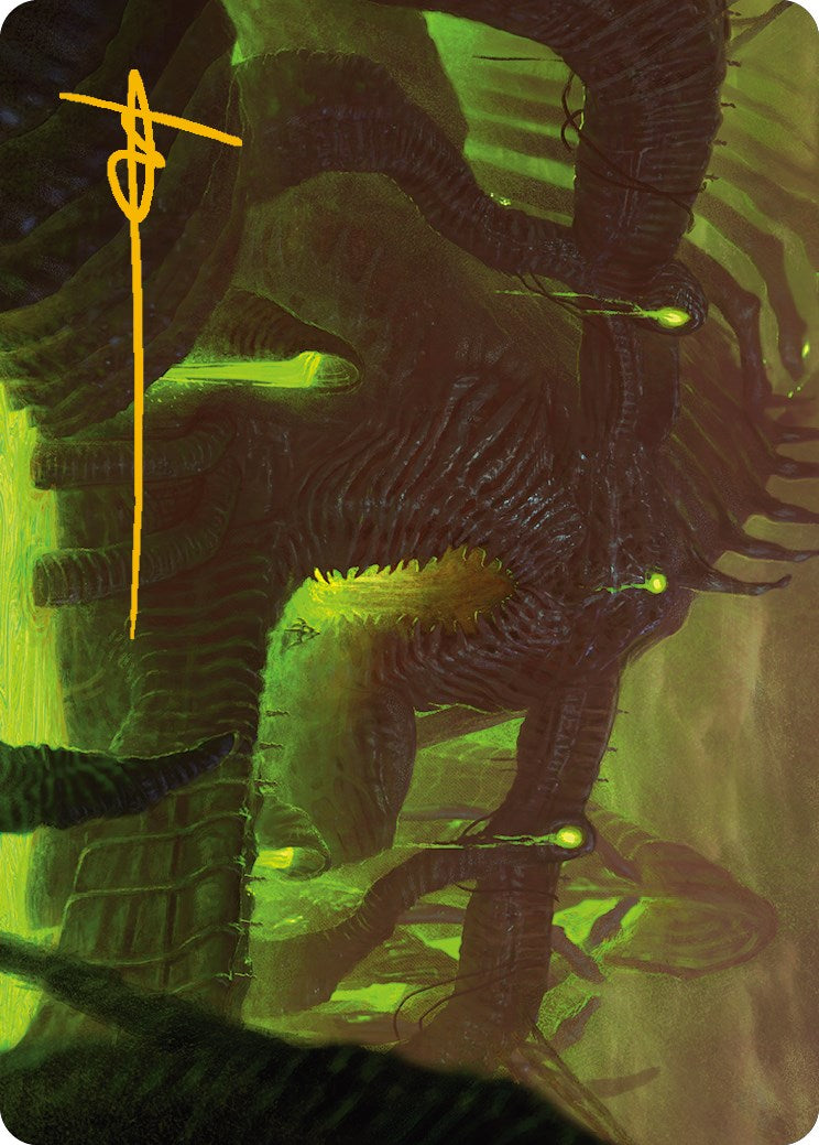 The Dross Pits Art Card (Gold-Stamped Signature) [Phyrexia: All Will Be One Art Series] | Gear Gaming Fayetteville