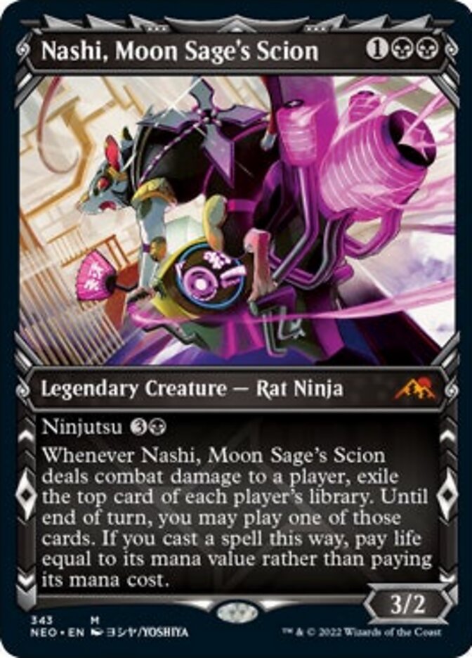 Nashi, Moon Sage's Scion (Showcase Ninja) [Kamigawa: Neon Dynasty] | Gear Gaming Fayetteville