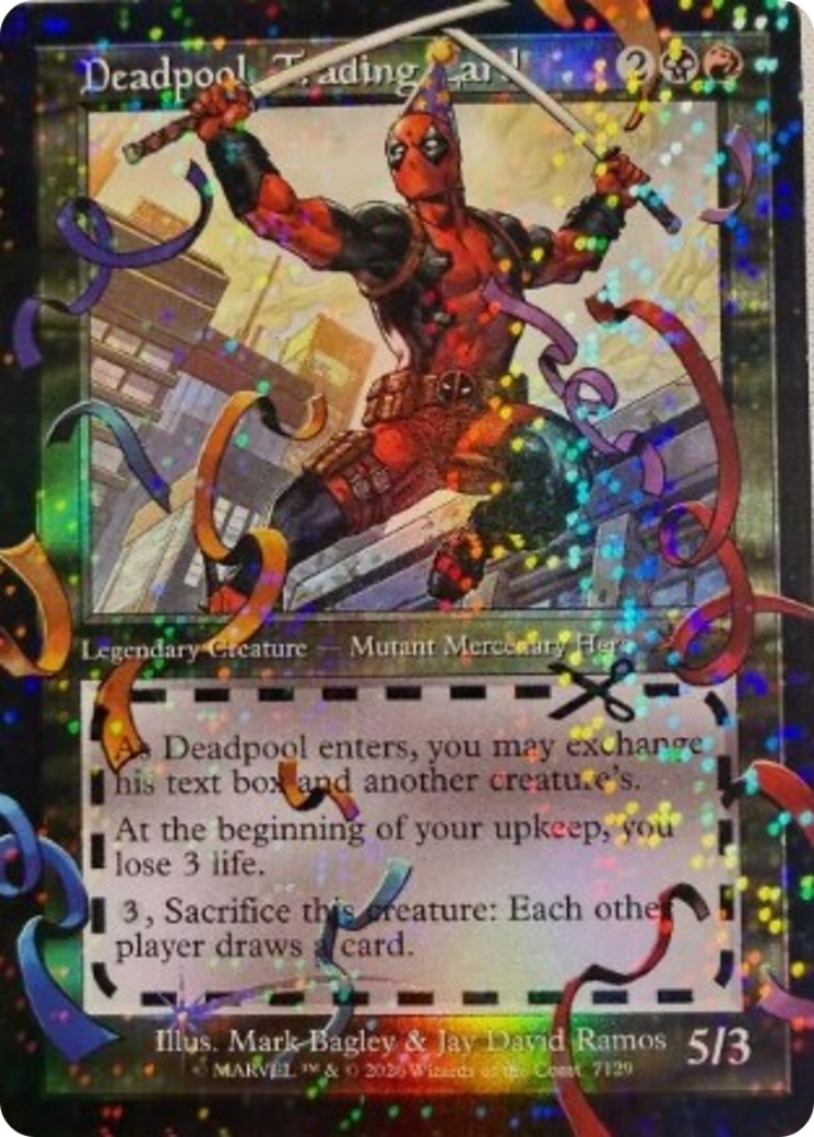 Deadpool, Trading Card (7129) (Pool Party Foil) [Secret Lair Drop Series] | Gear Gaming Fayetteville