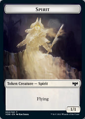 Human (001) // Spirit (002) Double-Sided Token [Innistrad: Crimson Vow Tokens] | Gear Gaming Fayetteville