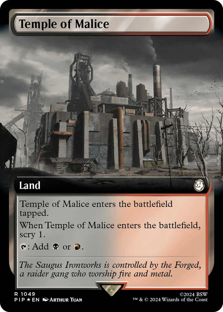 Temple of Malice (Extended Art) (Surge Foil) [Fallout] | Gear Gaming Fayetteville