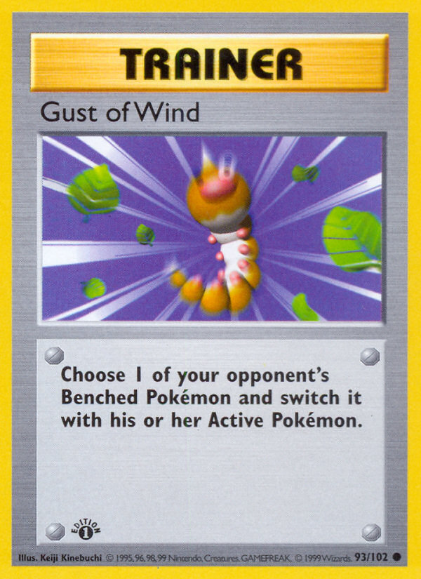Gust of Wind (93/102) (Shadowless) [Base Set 1st Edition] | Gear Gaming Fayetteville