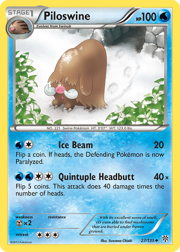 Piloswine (27/135) [Black & White: Plasma Storm] | Gear Gaming Fayetteville