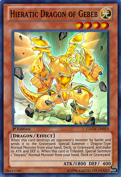 Hieratic Dragon of Gebeb [GAOV-EN019] Super Rare | Gear Gaming Fayetteville