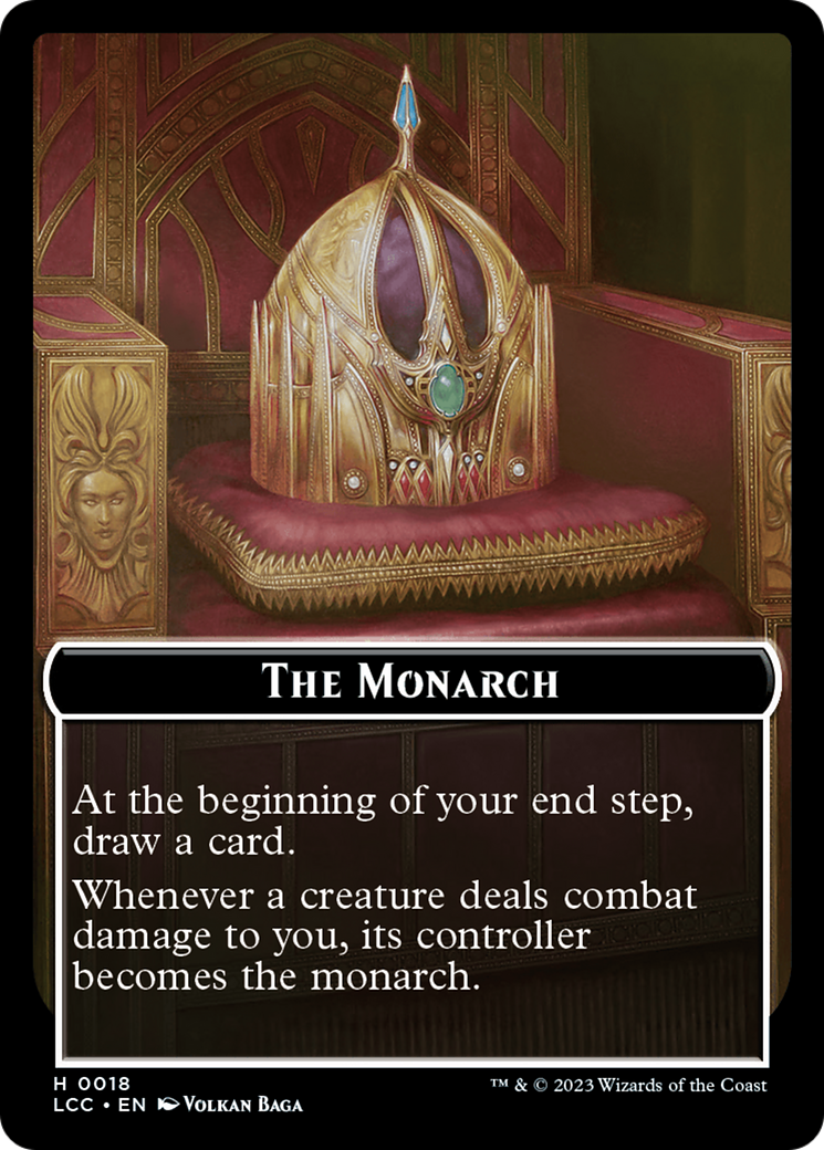 The Monarch // Dinosaur Double-Sided Token [The Lost Caverns of Ixalan Commander Tokens] | Gear Gaming Fayetteville