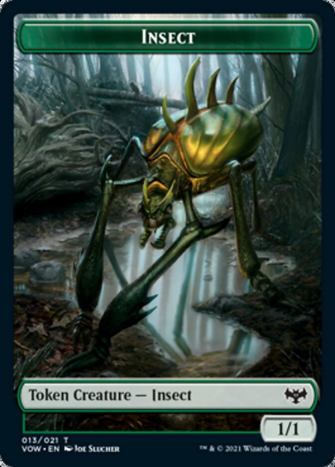 Insect // Human Soldier Double-Sided Token [Innistrad: Crimson Vow Tokens] | Gear Gaming Fayetteville