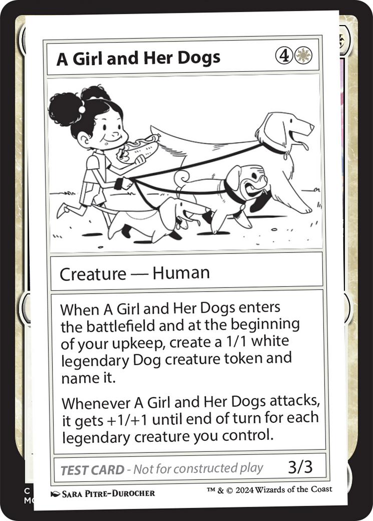 A Girl and Her Dogs [Mystery Booster 2 Playtest Cards] | Gear Gaming Fayetteville