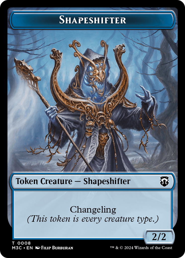 Dragon // Shapeshifter (0008) Double-Sided Token [Modern Horizons 3 Commander Tokens] | Gear Gaming Fayetteville