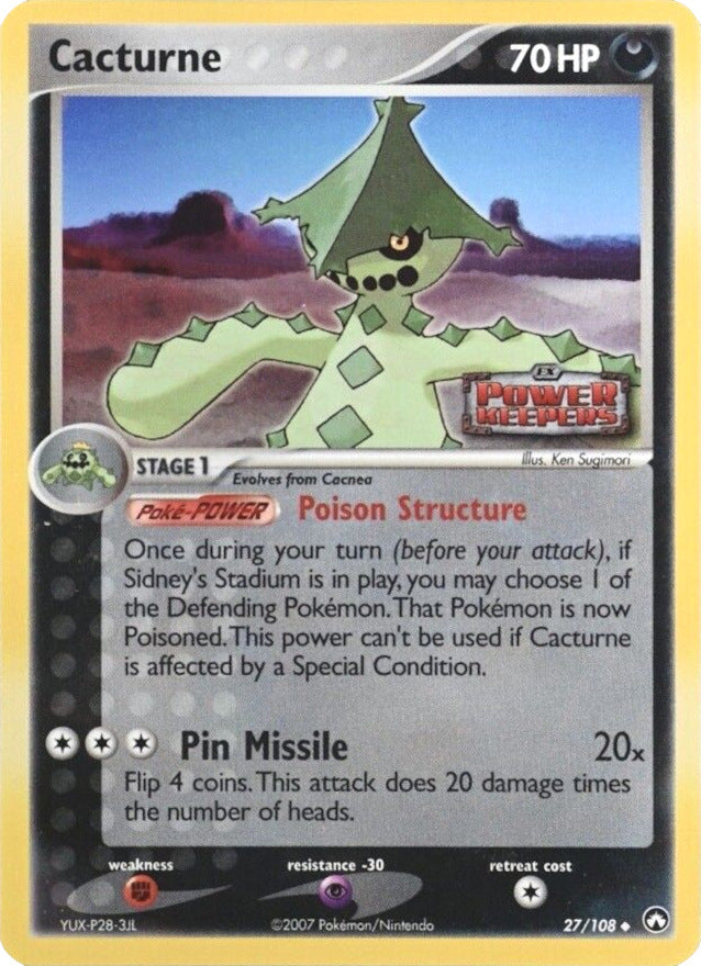 Cacturne (27/108) (Stamped) [EX: Power Keepers] | Gear Gaming Fayetteville