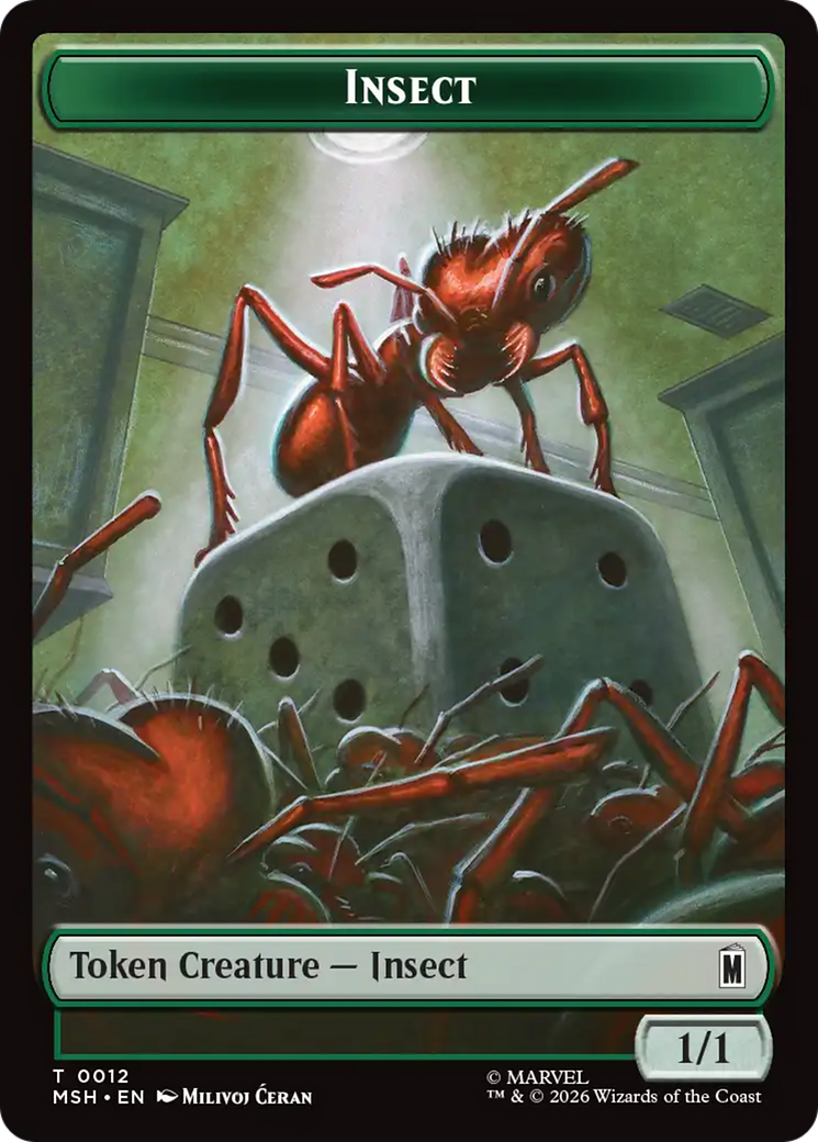 Insect // Clue Double-Sided Token [Marvel Super Heroes Tokens] | Gear Gaming Fayetteville