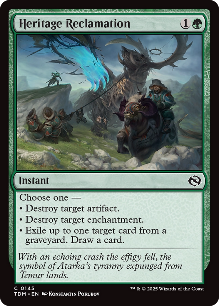 Heritage Reclamation [Tarkir: Dragonstorm] | Gear Gaming Fayetteville