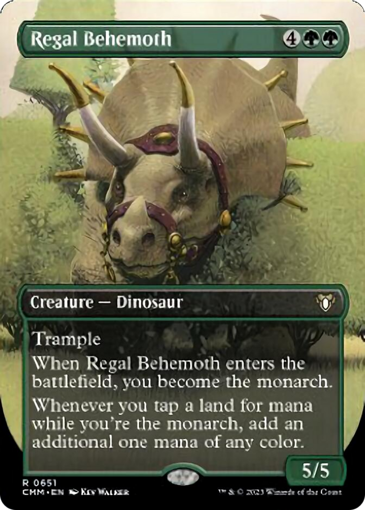 Regal Behemoth (Borderless Alternate Art) [Commander Masters] | Gear Gaming Fayetteville