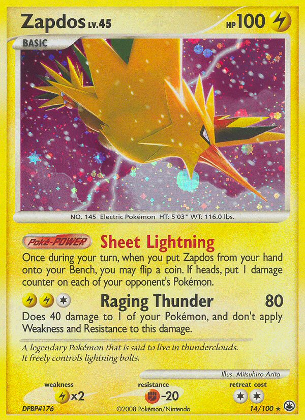 Zapdos (14/100) [Diamond & Pearl: Majestic Dawn] | Gear Gaming Fayetteville