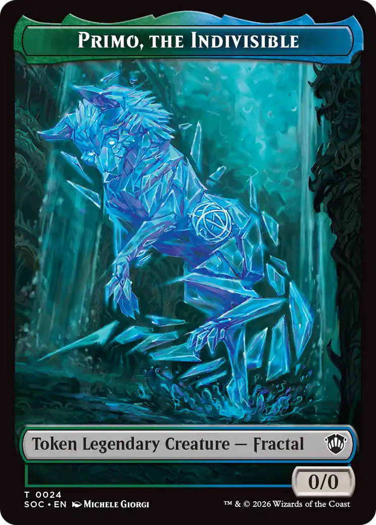Beast // Primo, The Indivisible Double-Sided Token [Secrets of Strixhaven Commander Tokens] | Gear Gaming Fayetteville