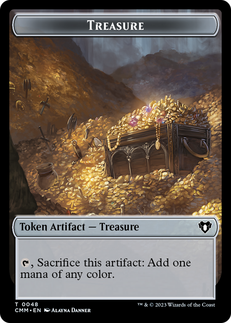 Treasure // Dragon (0020) Double-Sided Token [Commander Masters Tokens] | Gear Gaming Fayetteville