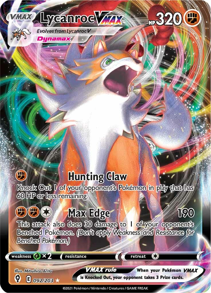 Lycanroc VMAX (092/203) [Sword & Shield: Evolving Skies] | Gear Gaming Fayetteville