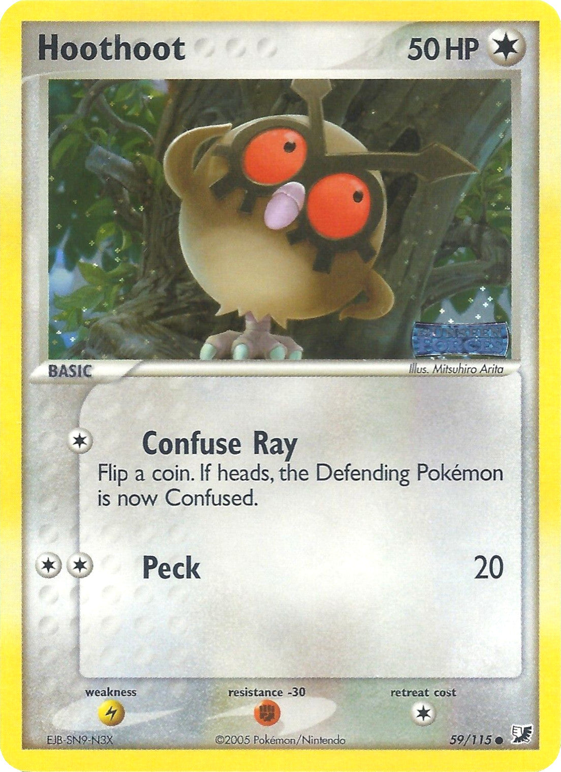 Hoothoot (59/115) (Stamped) [EX: Unseen Forces] | Gear Gaming Fayetteville