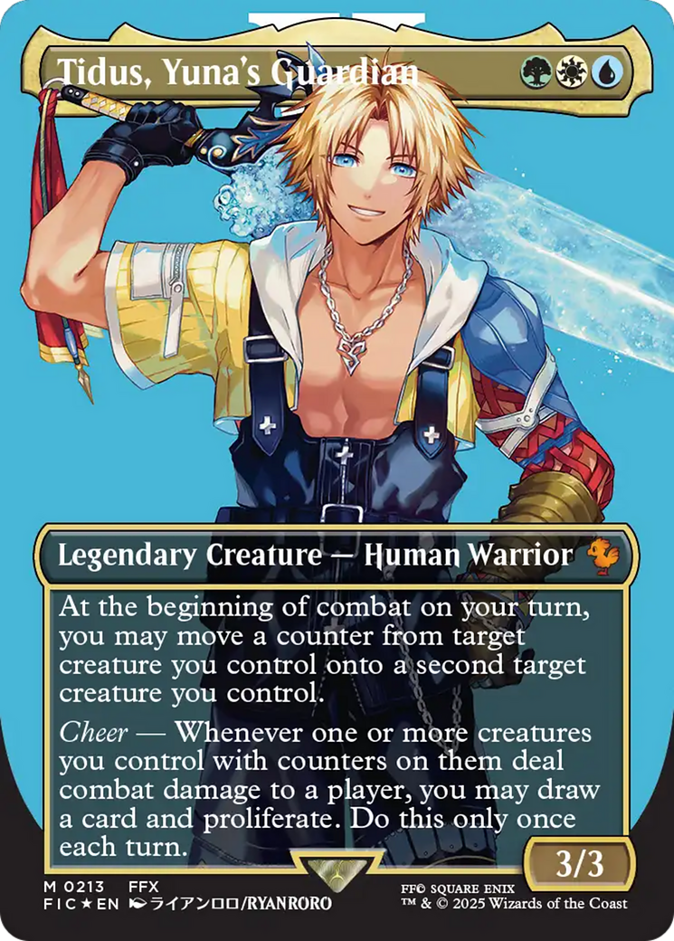 Tidus, Yuna's Guardian (Borderless) (Surge Foil) [FINAL FANTASY Commander] | Gear Gaming Fayetteville