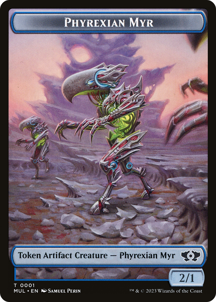 Phyrexian Myr // Dinosaur Double-Sided Token [March of the Machine Tokens] | Gear Gaming Fayetteville