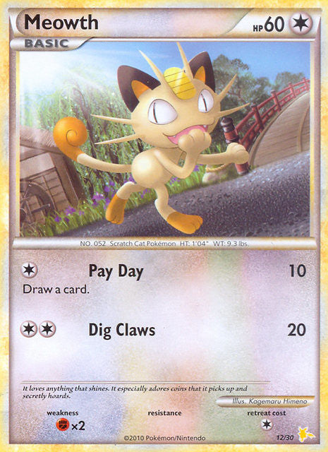 Meowth (12/30) [HeartGold & SoulSilver: Trainer Kit - Raichu] | Gear Gaming Fayetteville
