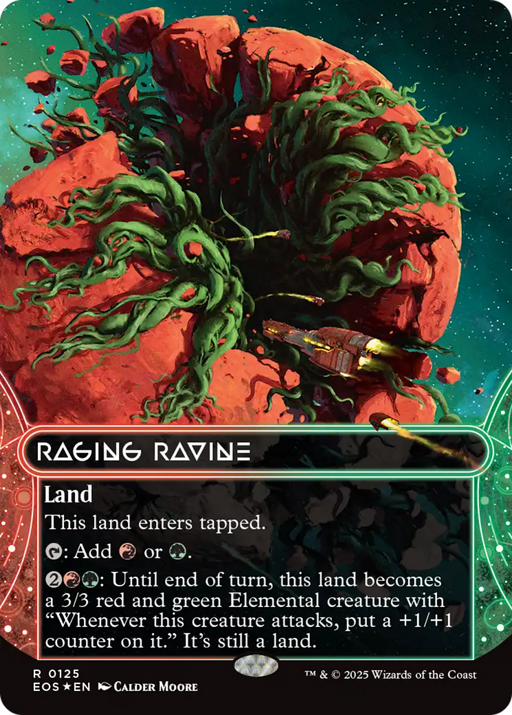 Raging Ravine (0125) (Borderless) (Galaxy Foil) [Edge of Eternities: Stellar Sights] | Gear Gaming Fayetteville