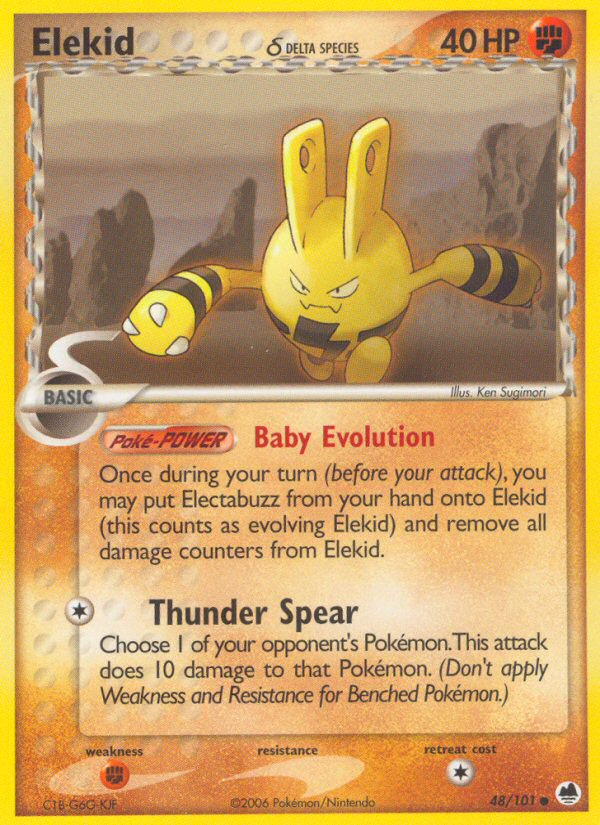 Elekid (48/101) (Delta Species) [EX: Dragon Frontiers] | Gear Gaming Fayetteville