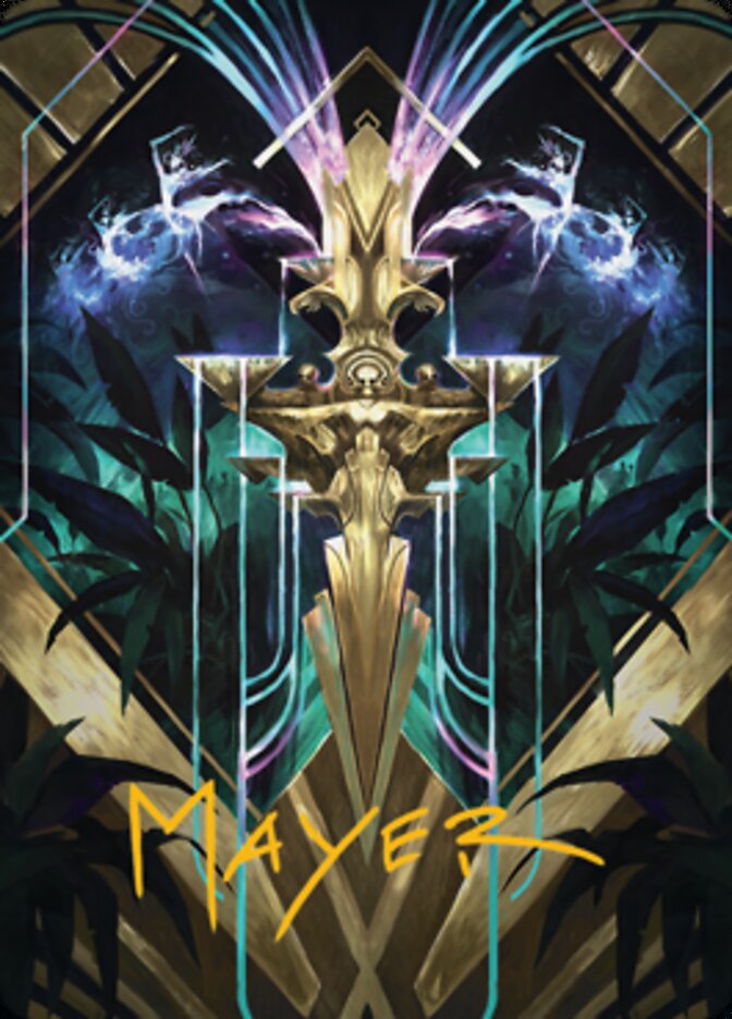 Halo Fountain Art Card (Gold-Stamped Signature) [Streets of New Capenna Art Series] | Gear Gaming Fayetteville