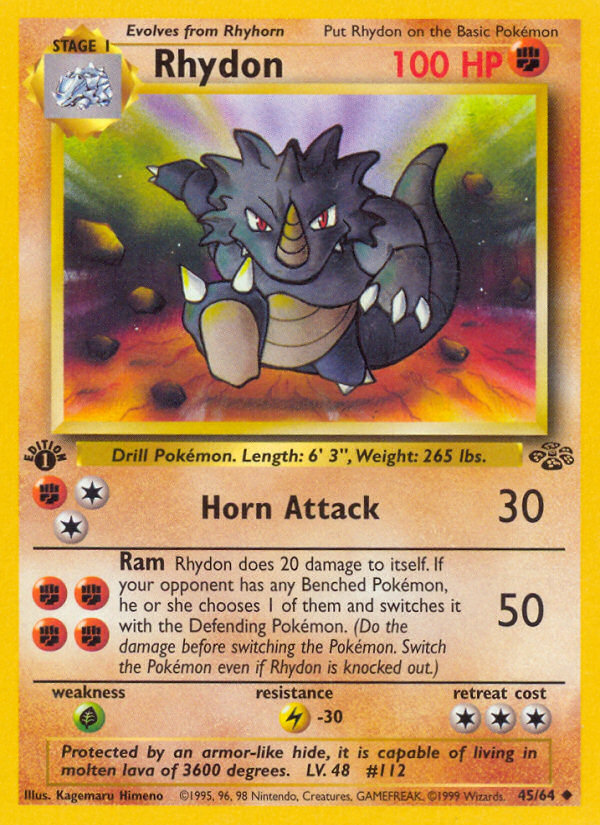 Rhydon (45/64) [Jungle 1st Edition] | Gear Gaming Fayetteville