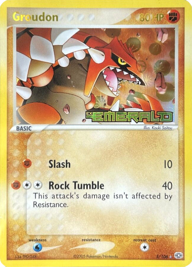 Groudon (5/106) (Stamped) [EX: Emerald] | Gear Gaming Fayetteville