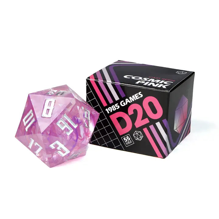 55mm Cosmic Pink D20 | Gear Gaming Fayetteville