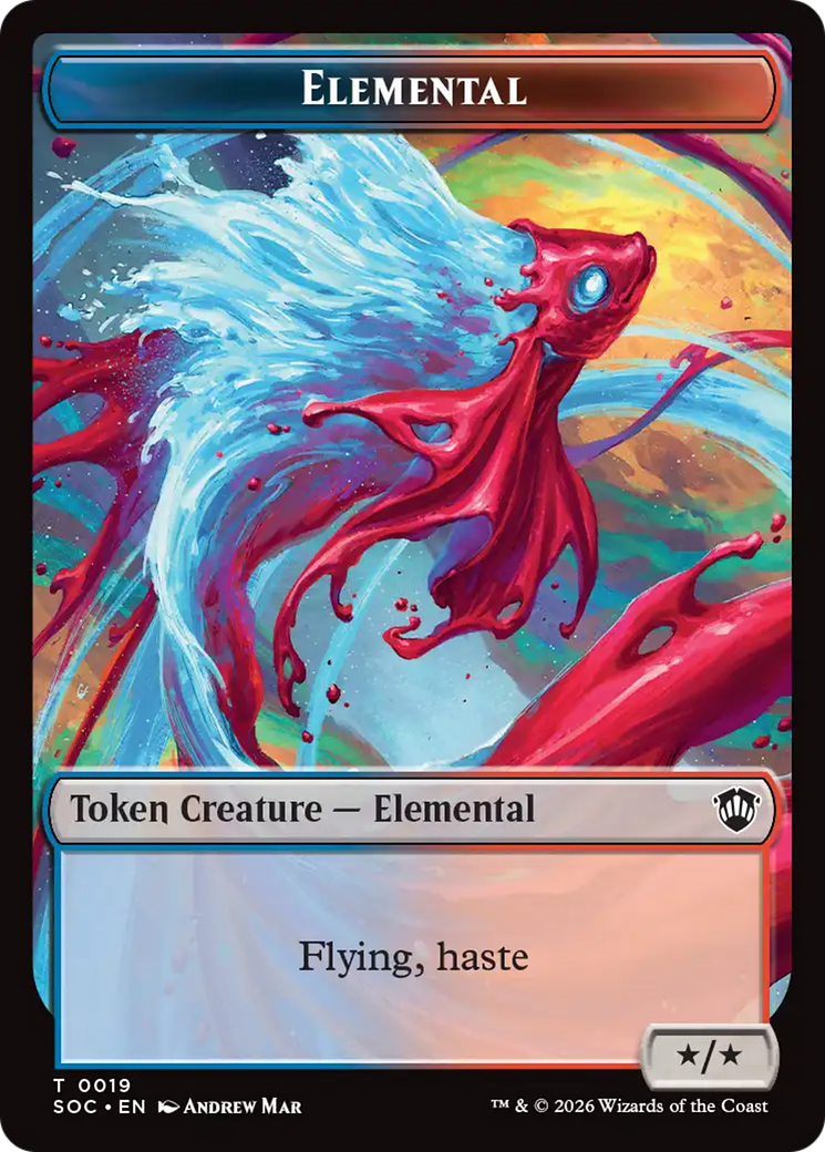 Dragon Illusion // Elemental (0019) Double-Sided Token [Secrets of Strixhaven Commander Tokens] | Gear Gaming Fayetteville