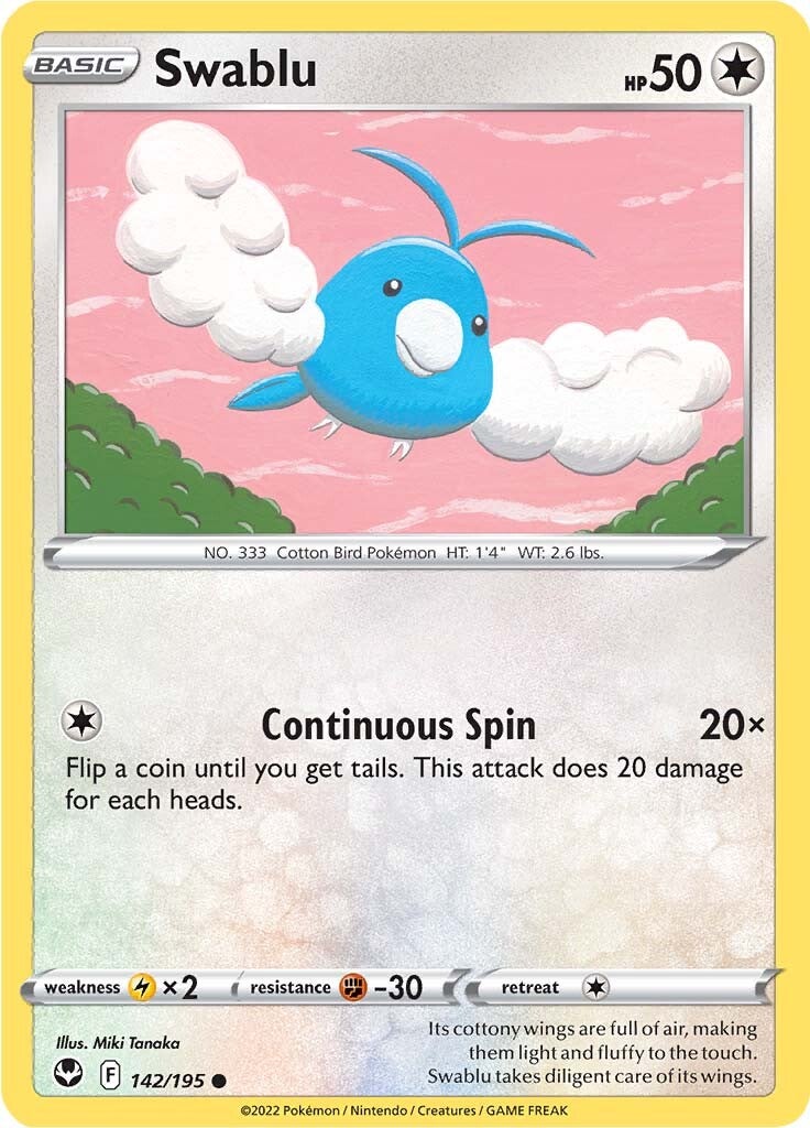 Swablu (142/195) [Sword & Shield: Silver Tempest] | Gear Gaming Fayetteville