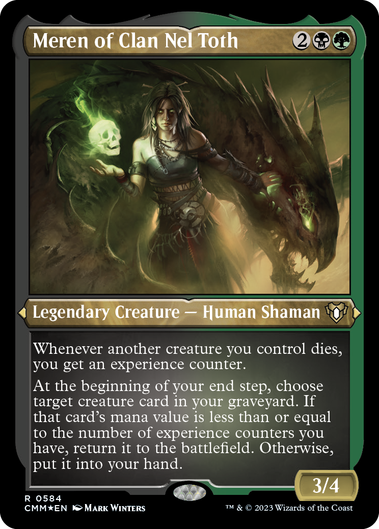 Meren of Clan Nel Toth (Foil Etched) [Commander Masters] | Gear Gaming Fayetteville