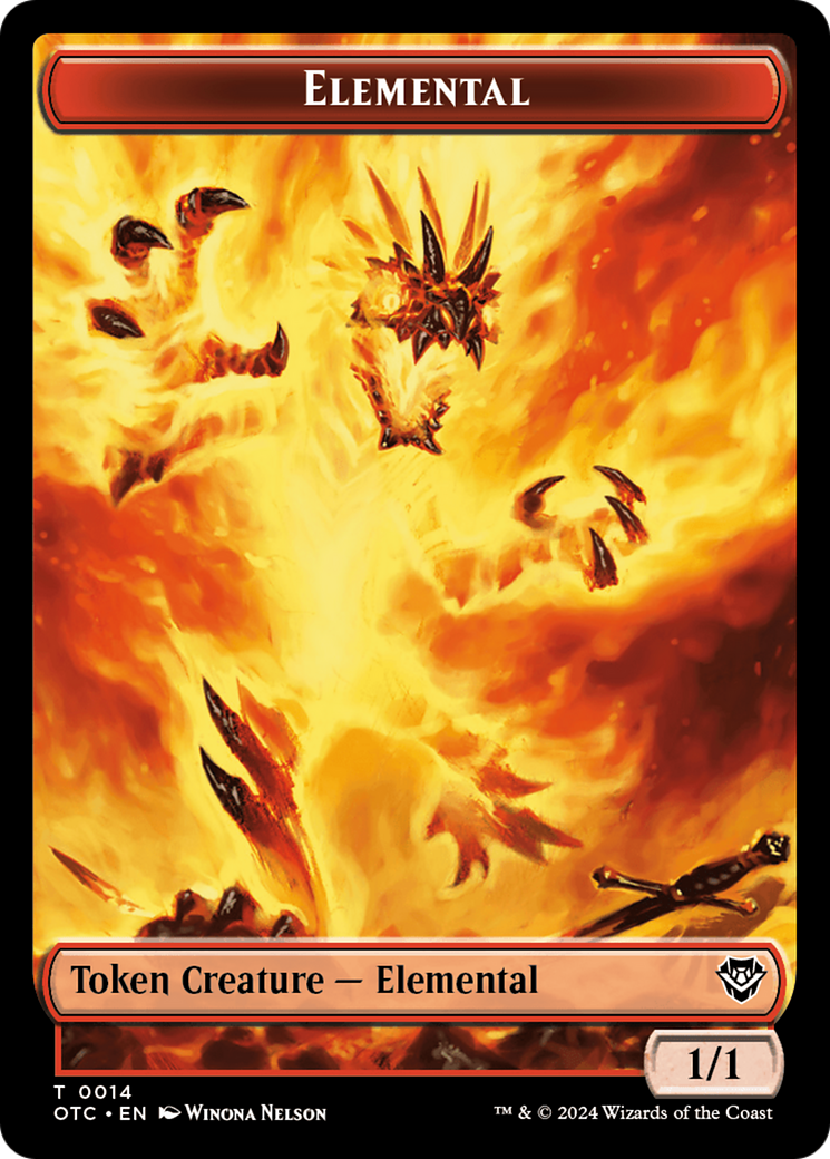 Bird Illusion // Elemental (0014) Double-Sided Token [Outlaws of Thunder Junction Commander Tokens] | Gear Gaming Fayetteville