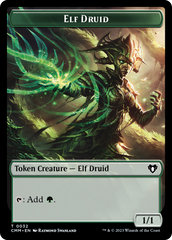 Elemental (0024) // Elf Druid Double-Sided Token [Commander Masters Tokens] | Gear Gaming Fayetteville