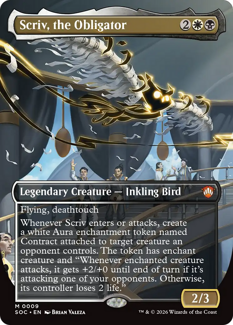 Scriv, the Obligator (Borderless) [Secrets of Strixhaven Commander] | Gear Gaming Fayetteville