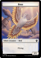 Storm Crow // Bird (003) Double-Sided Token [Bloomburrow Commander Tokens] | Gear Gaming Fayetteville
