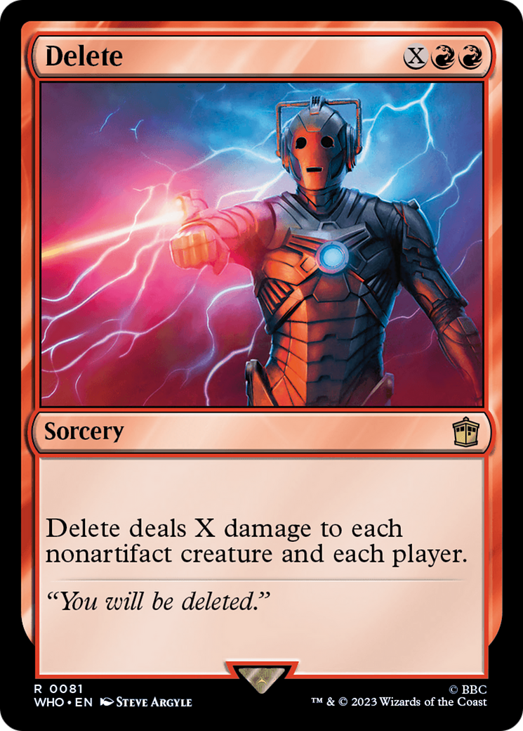 Delete [Doctor Who] | Gear Gaming Fayetteville