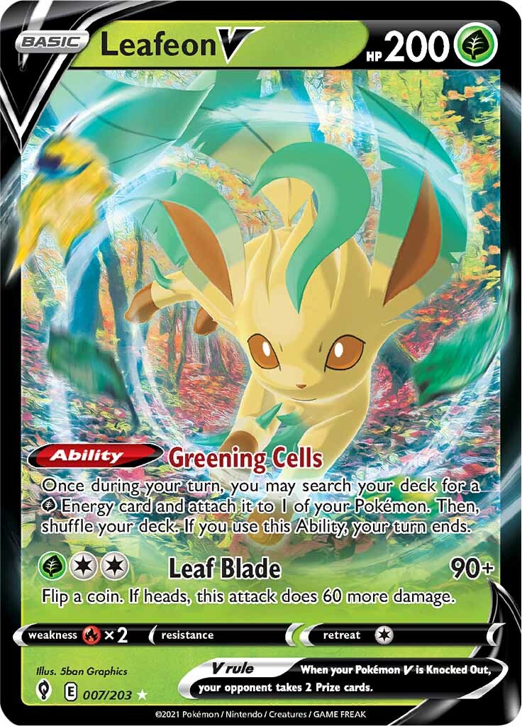 Leafeon V (007/203) [Sword & Shield: Evolving Skies] | Gear Gaming Fayetteville