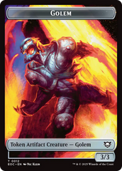 Bird // Golem (0012) Double-Sided Token [Edge of Eternities Commander Tokens] | Gear Gaming Fayetteville