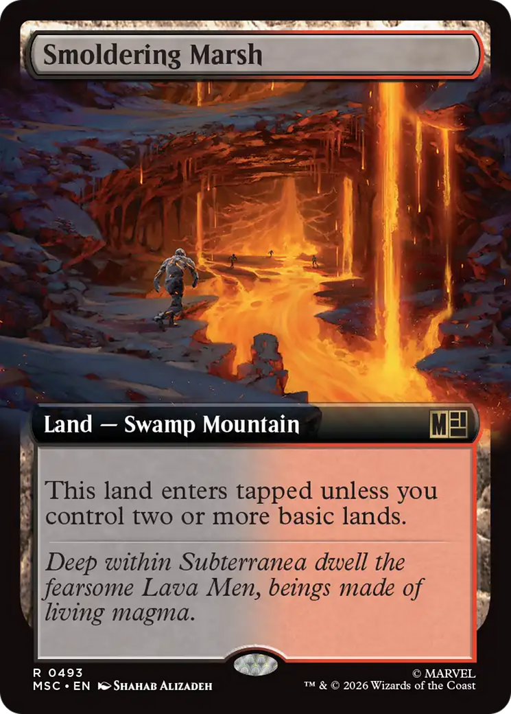Smoldering Marsh (Extended Art) [Marvel Super Heroes Commander] | Gear Gaming Fayetteville